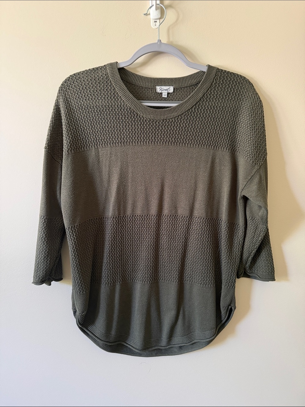 Kismet Olive Textured Knit Pullover